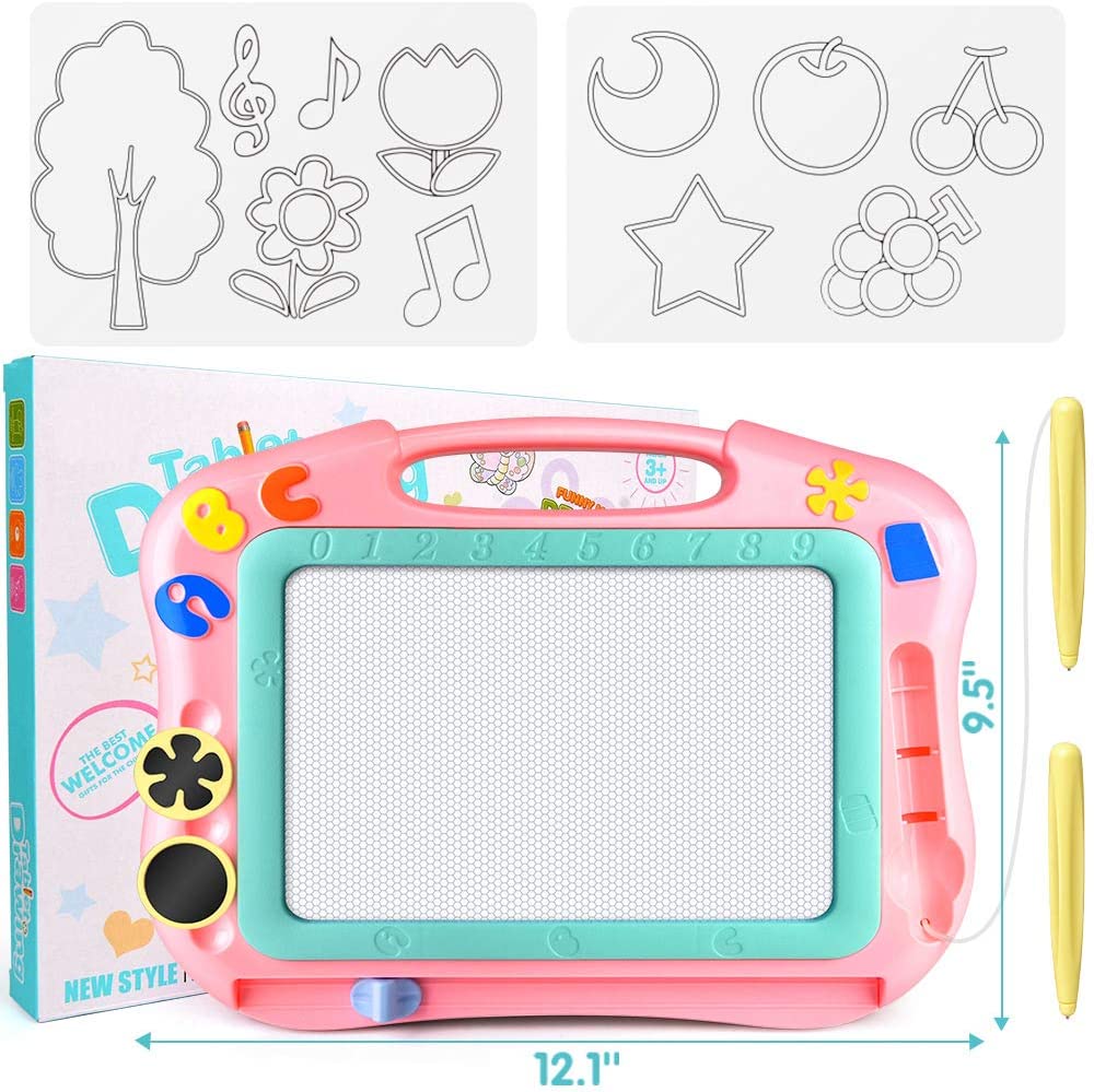 Magnetic Drawing Board Kids Magna Doodle Board Travel Size Toddler Toys  Sketch Writing Colorful Erasable Sketching Table Pad Holiday Birthday Gifts  Girl Boy Educational Learning Toy,pink,F114012 